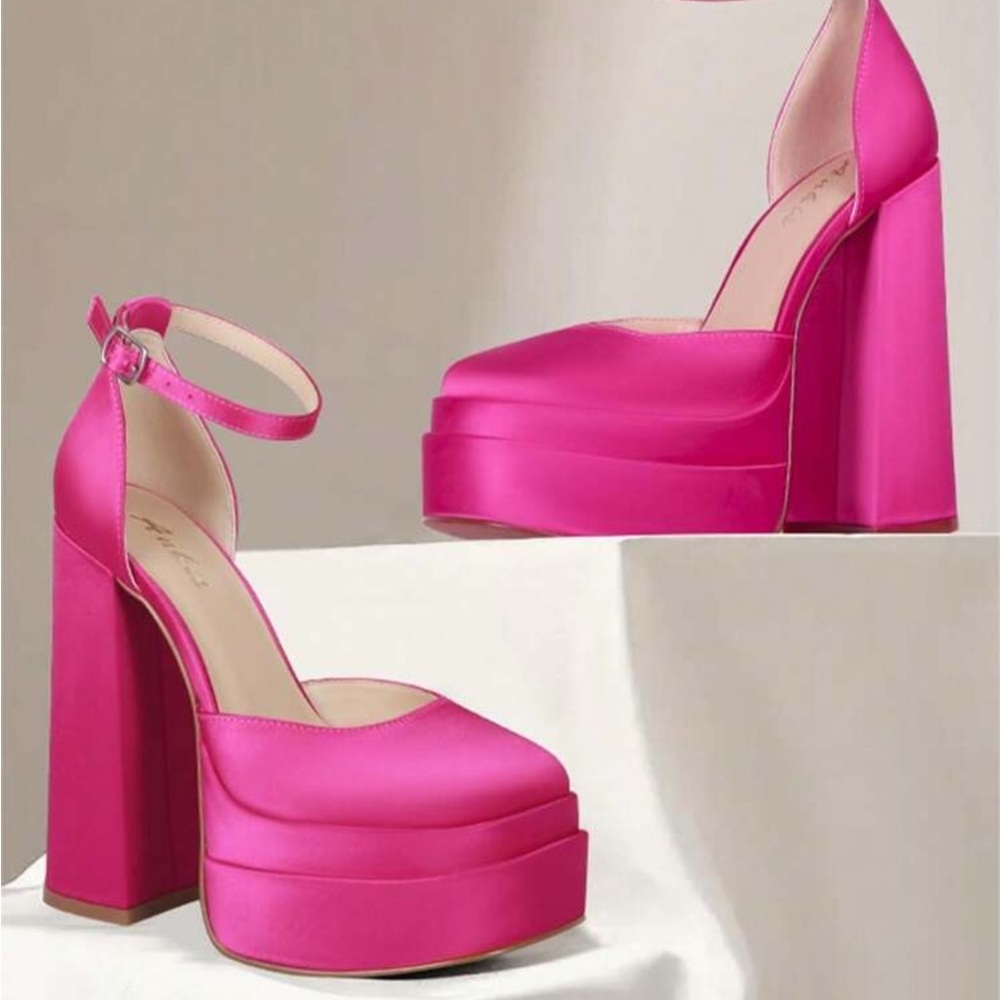 Stylish Pink Platform Heels
